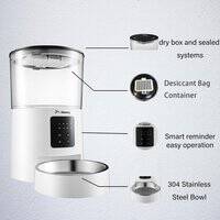 موزع طعام أوتوماتيكي للحيوانات الأليفة من هومي سعة 4 لتر - ذكي وموقوت