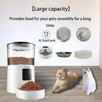 موزع طعام أوتوماتيكي للحيوانات الأليفة من هومي سعة 4 لتر - ذكي وموقوت