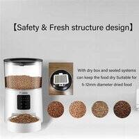 موزع طعام أوتوماتيكي للحيوانات الأليفة من هومي سعة 4 لتر - ذكي وموقوت