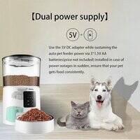 موزع طعام أوتوماتيكي للحيوانات الأليفة من هومي سعة 4 لتر - ذكي وموقوت