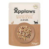Applaws Chicken with Wild Rice in Broth Wet Cat Food Pouch