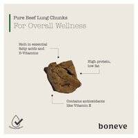 Boneve Air-Dried Free-Range Grass-Fed Beef Lung Chunks Dog Treat - 100G  106759-1