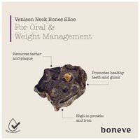 Boneve Air-Dried Free-Range Grass-Fed Venison Neck Bone Slice Dog Treat - 100G  106766-1