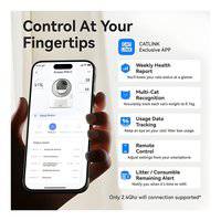 صندوق فضلات القطط كاتلينك سكووبر لاكشري برو إكس AI ذاتي التنظيف مع إزالة الروائح