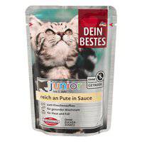 Dein Bestes Nassfutter Katze Kitten mit Pute in Sauce, Junior, 100 g