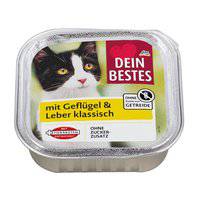 Dein Bestes Nassfutter Katze mit Geflügel & Leber klassisch 100 g
