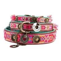 DWAM Boho Rosa Leather Dog Collar