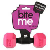 ebi Bite Me 'For the Gainz' Dumbbell Dog Toy  205949-1