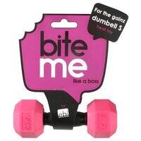 ebi Bite Me 'For the Gainz' Dumbbell Dog Toy  205949-1
