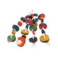 Flamingo 4 Ropes Beads Cage Hanger Bird Toy
