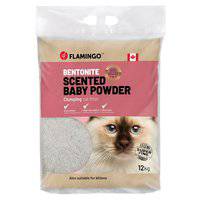 Flamingo Bentonite Scented Baby Powder Clumping Cat Litter