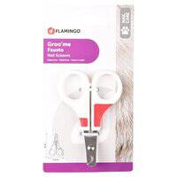 Flamingo Groo'Me Fausto Cat Nail Scissors White/Red