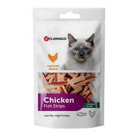 Flamingo Hapki Chicken & Fish Strips Cat Treats 85g