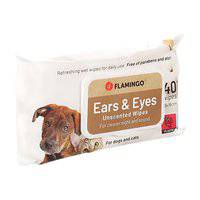 Flamingo Reini Ears And Eyes Unscented Cat And Dog Pet Wipes