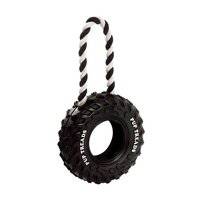 Flamingo Wheel with Handle Ruffus Tyre Dog Toy 15cm