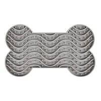 Flamingo Yummy Silicone Bone Grey Dog Lick Pad