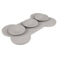 Flamingo Yummy Silicone Bone Grey Dog Lick Pad
