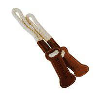 Huntlea Dog Tug Toy with Double Leather Bone - SMALL