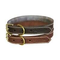 Huntlea Lion Leather Dog Collar