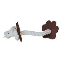 Huntlea Rope 2 Knot with Paw Leather Dog Toy - LARGE