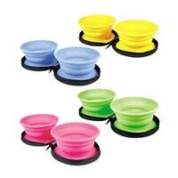 KIWI WALKER Travel Double Bowl for Dogs