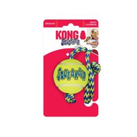 Kong SqueakAir Ball w/ Rope Dog Toy AST21