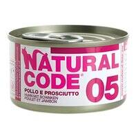 Natural Code Chicken And Ham Cooking Water Wet Cat Food - 85G
