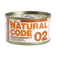 Natural Code Chicken And Shrimps Cooking Water Wet Cat Food - 85G