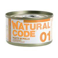 Natural Code Chicken Fillets Cooking Water Wet Cat Food - 85G