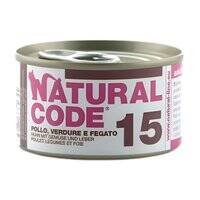 Natural Code Chicken Vegetables And Liver Cooking Water Wet Cat Food - 85G