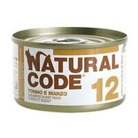 طعام القطط الرطب من ناتشورال كود، تونة ولحم بقري، ماء للطهي - 85 جرام