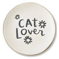 PetShop by Fringe Studio Cat Lover Round Stoneware Tray 206095-1