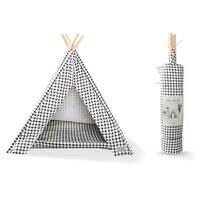 PetShop by Fringe Studio Painted Gingham Tee Pee with Pillow  204480-1
