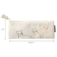 PetShop by Fringe Studio Stitched Cats Canvas Pouch 206140-1