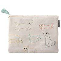PetShop by Fringe Studio Stitched Dogs Canvas Pouch  206141-1