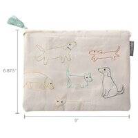 PetShop by Fringe Studio Stitched Dogs Canvas Pouch  206141-1