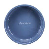 Trixie Ceramic Blue And Cream Cat Bowl for Short-Nosed Breeds