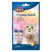 Trixie Creamy Snack with White Fish Cat Treats 5X14G
