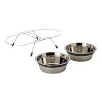 Trixie Eat on Feet Anti-Rattle Steel Bowl Set for Dogs