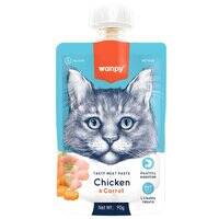 Wanpy Cat Treats Chicken And Carrot Meat Paste 90g