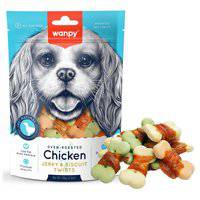 Wanpy Chicken Jerky and Biscuit Twists 100g