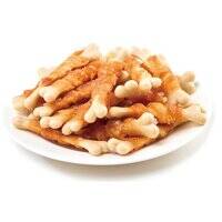 Wanpy Chicken Jerky & Calcium Bone Twists For dog
