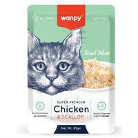 Wanpy Super Premium Chicken & Scallop For Cat - 85G