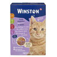 Winston Fine Bites Feine Happachen in Jelly Chicken, Liver, Game, Duck, Beef, Lamb 12pcs