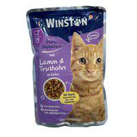 Winston Fine Bits Feine Happchen Lamb and Turkey in Jelly Cat Food Pouch, 100g